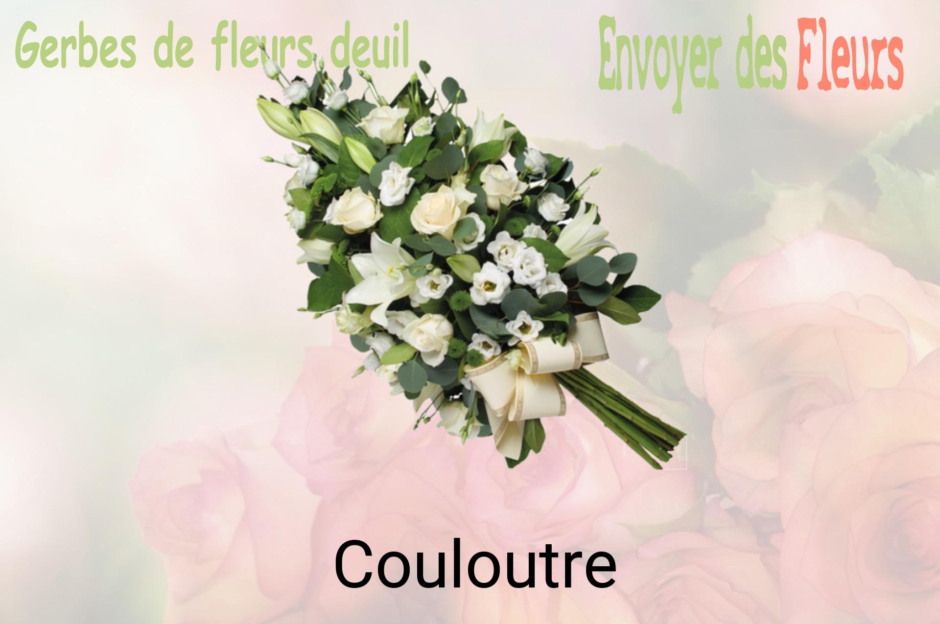 Gerbe de fleurs de deuil livrée à Couloutre